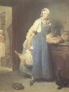 Jean Baptiste Simeon Chardin La Pourvoyeuse(The Return from Market) (mk05) France oil painting artist